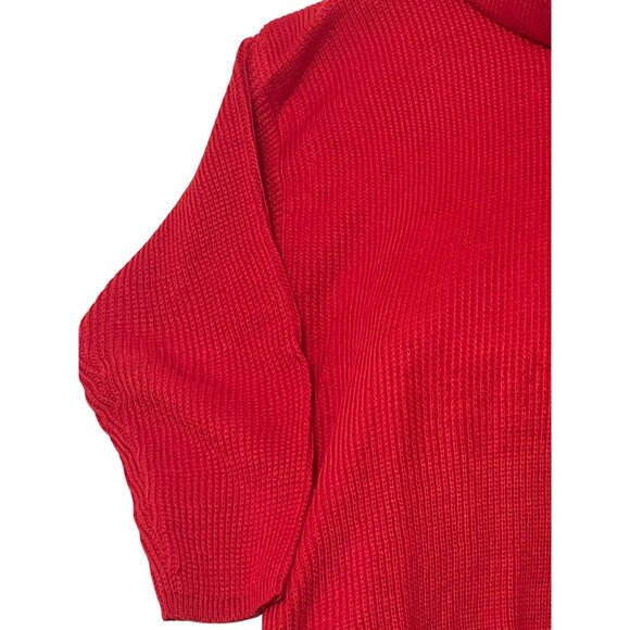 Vintage Red Turtleneck Sweater XL By Michael Carrie Long Sleeve Acrylic - Picture 3 of 15
